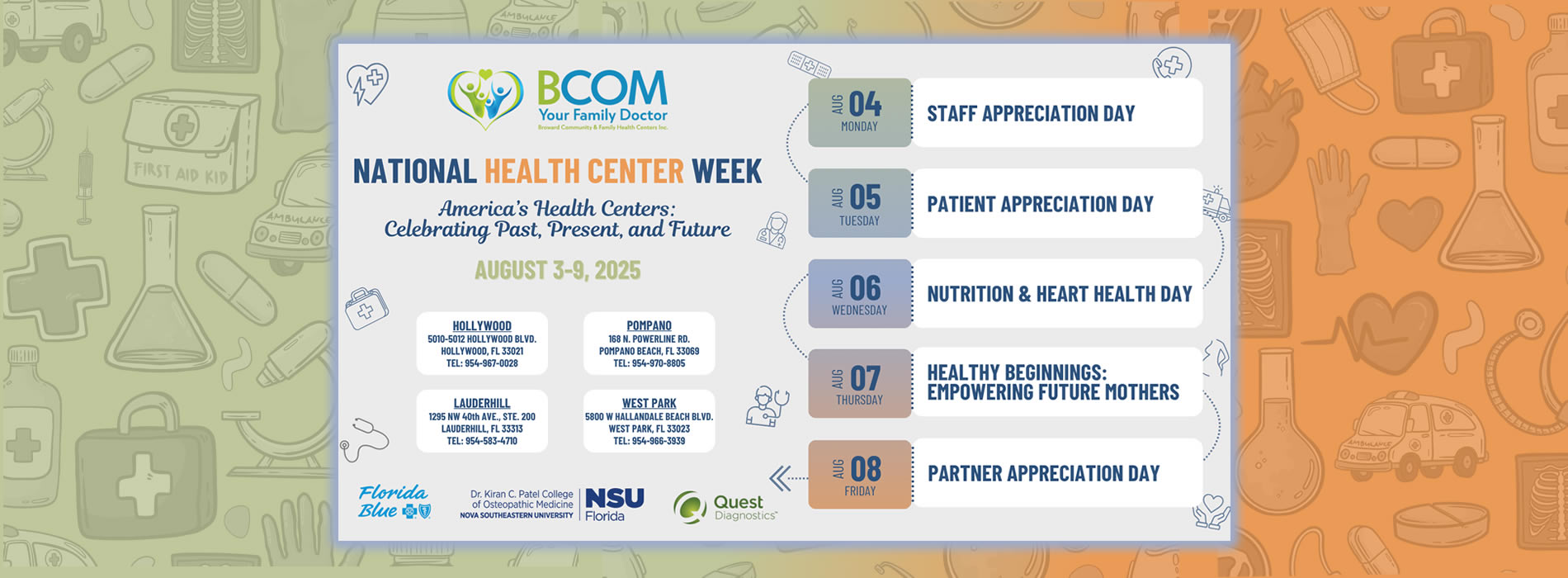 Family Medicine, Behavioral Health, Dental, Nutritionist